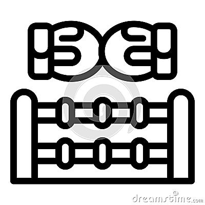 Boxing arena icon outline vector. Fight club Vector Illustration