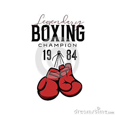 Boxing champion t-shirt design. Vector illustration. Vector Illustration