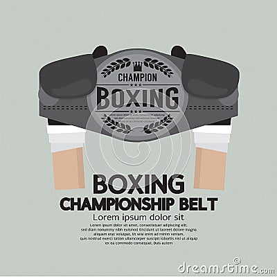 Boxing Championship Belt. Vector Illustration