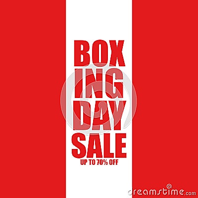 BOXING DAY SALE Greetings Card Vector Background 2019 Stock Photo