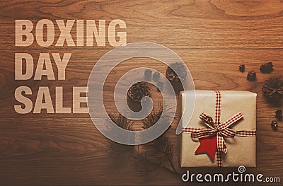 Boxing Day Sale theme background Stock Photo