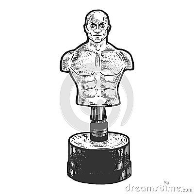 Boxing dummy sketch vector illustration Vector Illustration