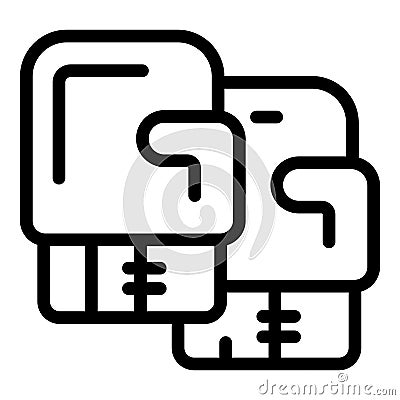 Boxing equipment icon outline vector. Boxer fight Vector Illustration