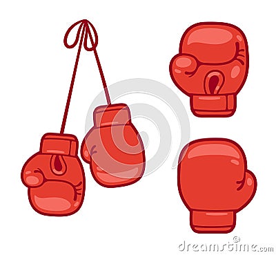 Boxing gloves set Vector Illustration