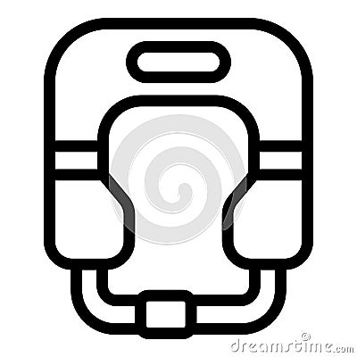 Boxing helmet icon outline vector. Fight club Vector Illustration