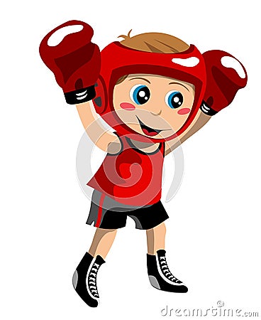 Boxing Kid Stock Photo