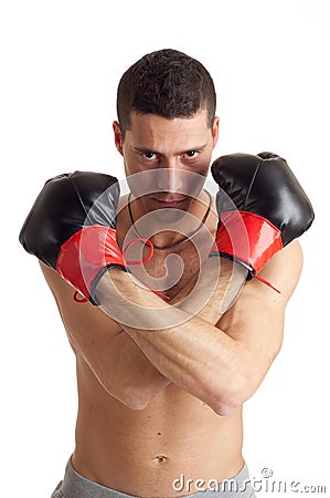 Boxing man Stock Photo