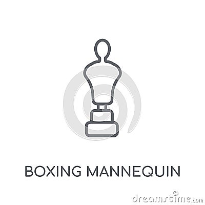 Boxing Mannequin linear icon. Modern outline Boxing Mannequin lo Vector Illustration