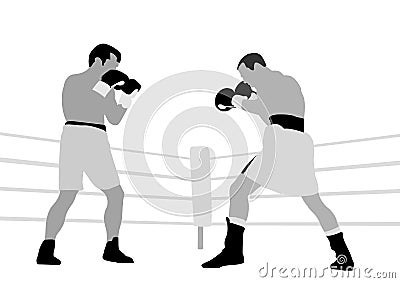 Boxing match Vector Illustration