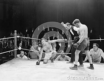 Boxing match Stock Photo