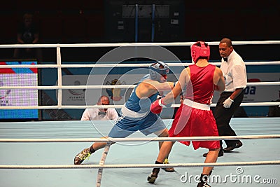 Boxing match close to Editorial Stock Photo