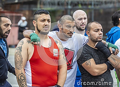 Boxing match in the prison Editorial Stock Photo