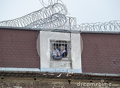 Boxing match in the prison Editorial Stock Photo