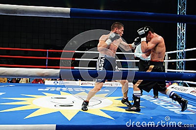 Boxing Match for the WBS Mediteranean Title Editorial Stock Photo