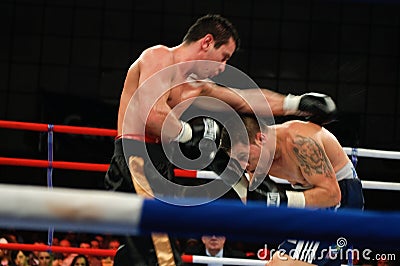 Boxing Match for the WBS Mediterranean Title Editorial Stock Photo