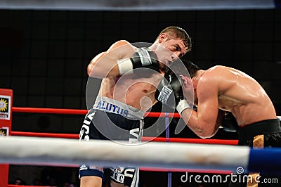 Boxing Match for the WBS Mediterranean Title Editorial Stock Photo