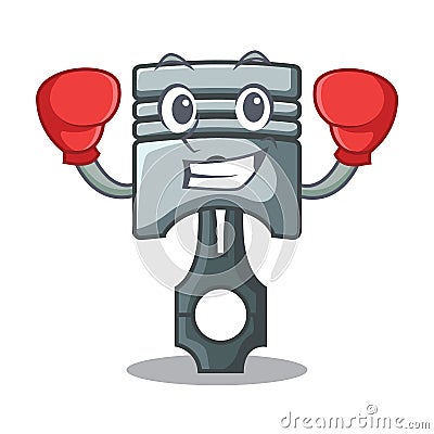 Boxing piston in the form of mascot Vector Illustration