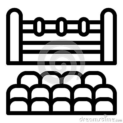 Boxing ring icon outline vector. Fight club Vector Illustration
