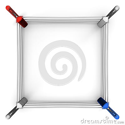 Boxing Ring Top View Cartoon Illustration