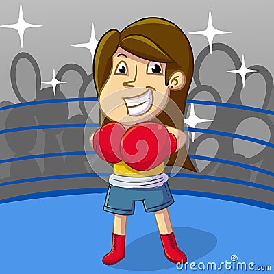 female boxing sport Stock Photo