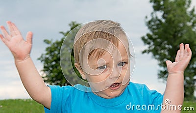 Boy as a politician Stock Photo