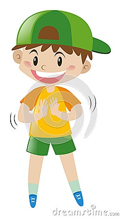 Boy with big smile Vector Illustration