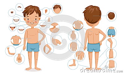 Boy body Cartoon Illustration