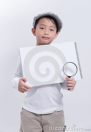 Boy detective Stock Photo