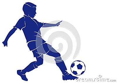 Boy footballer Vector Illustration