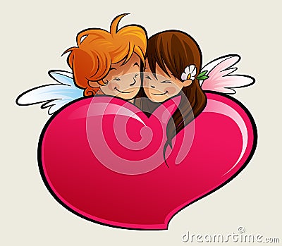 Boy and girl in love Stock Photo