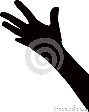 A boy hand, body part silhouette vector Vector Illustration