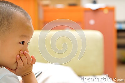 Boy in home Stock Photo