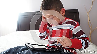 Boy with iPad Stock Photo