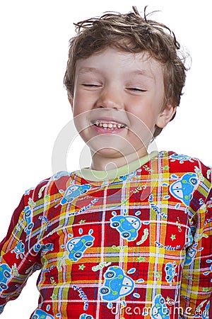 Boy isolated on white background Stock Photo