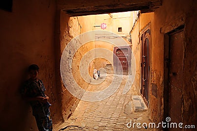 Boy in the medina Editorial Stock Photo