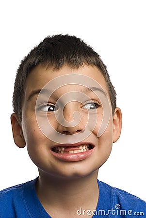 Boy with missing teeth Stock Photo