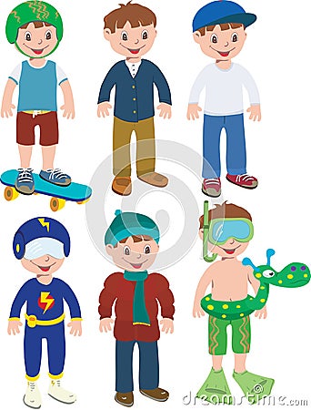 Boy outfits Vector Illustration