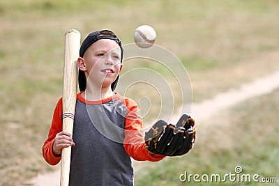 Boy playing baseball concept sport health Stock Photo