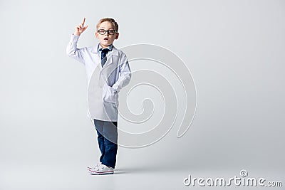 Boy playing doctor Stock Photo