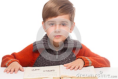 Boy reading Stock Photo