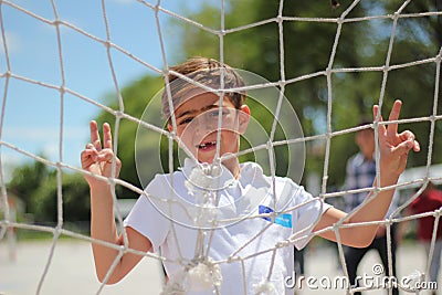 Boy refugee Editorial Stock Photo