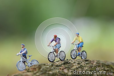 Boy riding a bike close up Stock Photo