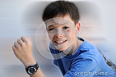 Boy running Stock Photo