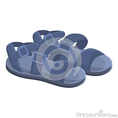 Boy sandals icon, cartoon style Vector Illustration
