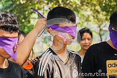 Boy scouts outdoor activities Editorial Stock Photo