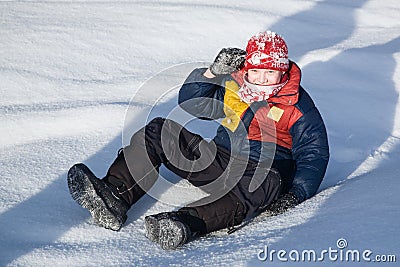 Boy,snow Stock Photo
