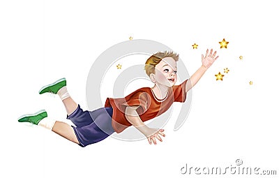 Boy with a star Stock Photo