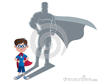 Boy Superhero Concept Vector Illustration