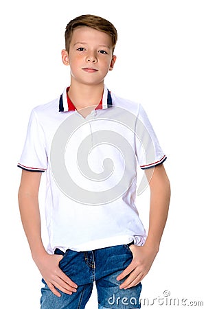 Boy teenager close-up Stock Photo