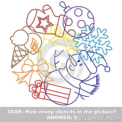 Boy toy mishmash colorful set in vector. Vector Illustration